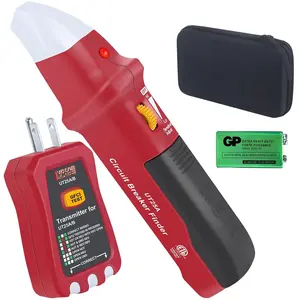 AC Circuit Breaker Finder and Tracer Tool Kit with Electrical Integrated GFCI Outlet Tester, AC 90-120V  Plug + Adjustable Sensitivity Beeper Indicattion+ Flashing LED Light - UT25A