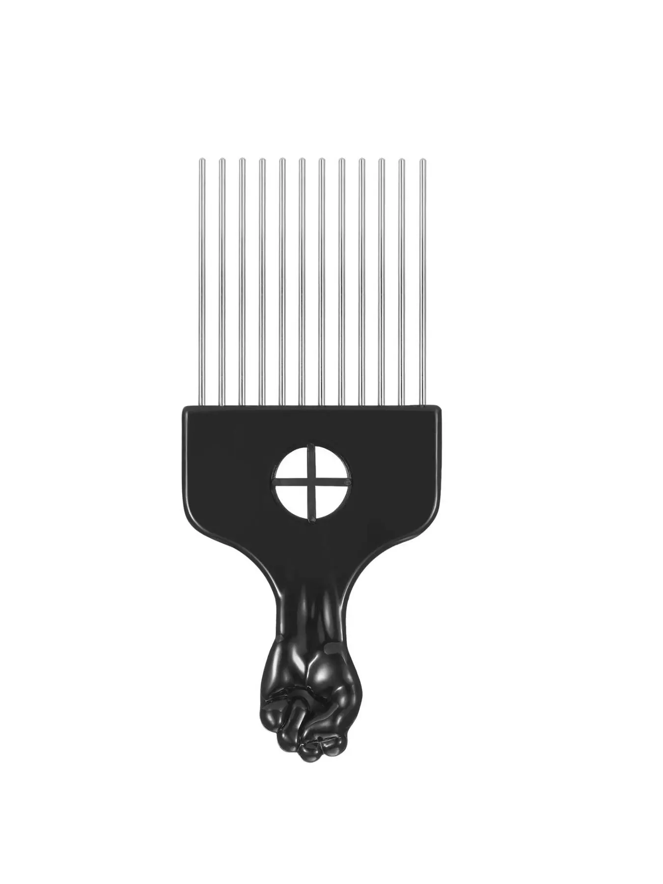 African Hair Style Comb, Stainless Steel Tooth Plastic Hair Styling Comb, Hair Salon Tools & Accessories for Braids, Wigs, Curly Hair, Hair Detangling Comb, Detangler Combs
