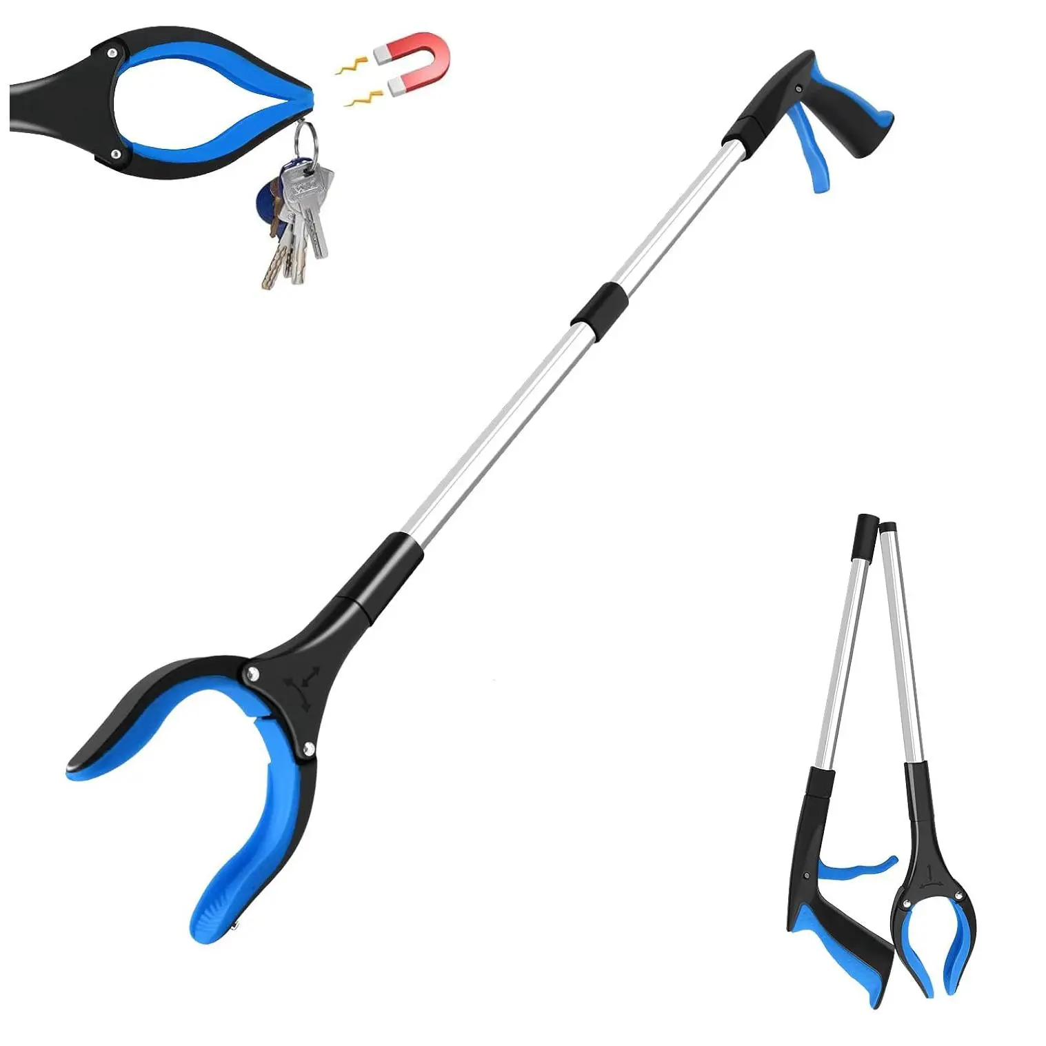 Foldable Grabber Reacher Tool, 32 Inch Pick Up Tool, Easy To Use Garbage Picker, Portable Lightweight Garbage Picker, Garden Cleaning Tool, Durable Gardening Tools, Garden Equipment