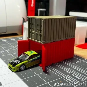 Toy Car Storage Container Display - 1:64 Scale Boxes Organiser 3D Printed Lightweight Durable White Collectors Essential