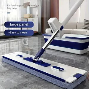 360°No Dead Angle, Compression Resistant Aluminum Plate Mop Expandable Mop, Thickened Mop Rod, Household One Mop Clean Lazy Person Flat Mop Mop, No Need To Wash Mop By Hand, And Two Replacement Mop for commercial restaurant