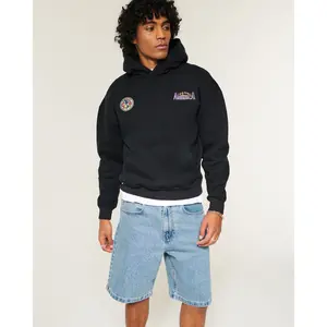 Hollister Medium Wash Baggy Jean Shorts