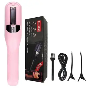 Original Cordless Split End Hair Trimmer for Dry Damaged Brittle Curly Frizzy or Straight Hair Battery Operated Home Styling Tool with Type-C Rechargeable Battery and Portable Design - Clipper RH-666B