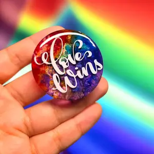 LGBTQ Pride Phone Grip, Glitter Rainbow Phone Grip,  Smartphone Mount, Magnetic Option Available