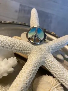 Ocean Inspired Peace Ring