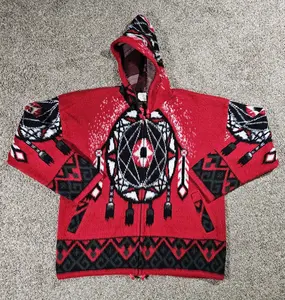 Galeria Peguche HUASI wool Hood Fullzip Handmade sweater L