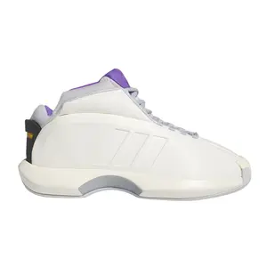 adidas Mens Crazy 1 Basketball Sneakers Shoes - Grey, Purple, White
