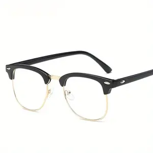 Fashion Design Eyeglasses Women Glasses Clear Luxury Optical Spectacle Frames Men Half frame retro radiation glasses