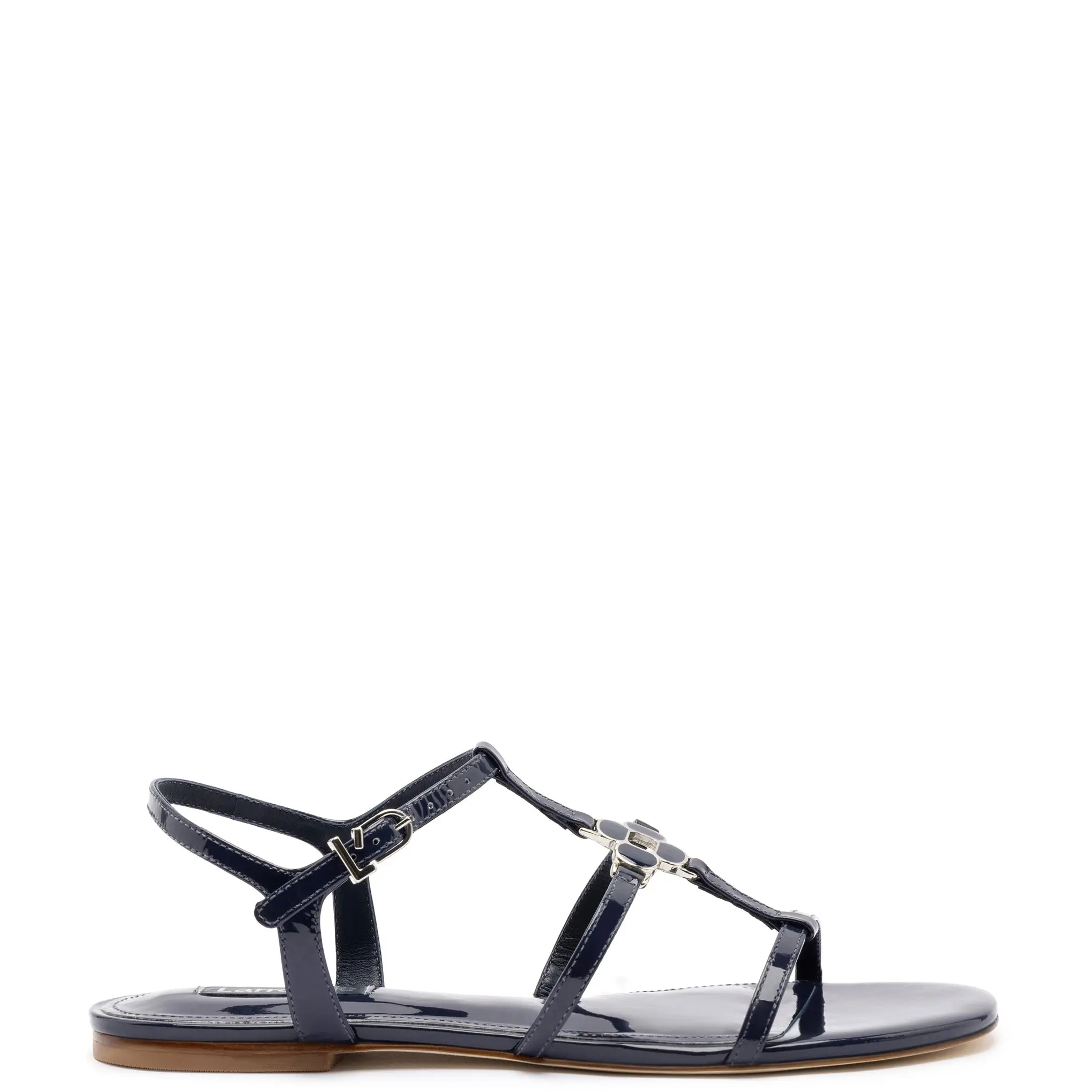 Hana Flat In Navy Patent Leather - TikTok Shop