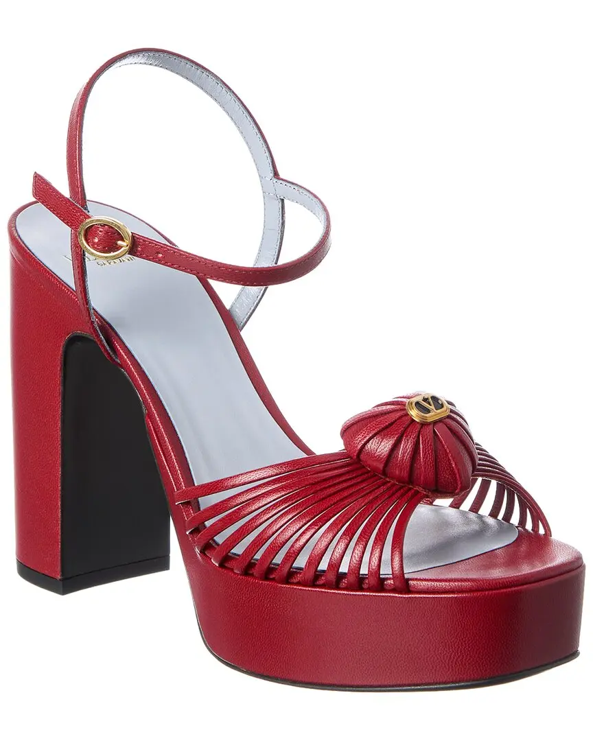 Valentino Royal Heart 115 Leather Platform Sandal