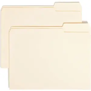 File Folder, 1/3-Cut Tab Right Position, Letter Size, Manila, 100 Per Box (10333)