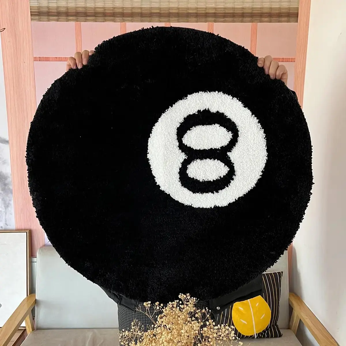 Creative Design Plush Rug, Fluffy Area Rug, Soft Comfortable Floor Mat, Non-slip Floor Carpet for Home Living Room Bedroom Decorative Area Rug, Home Decor Rugs