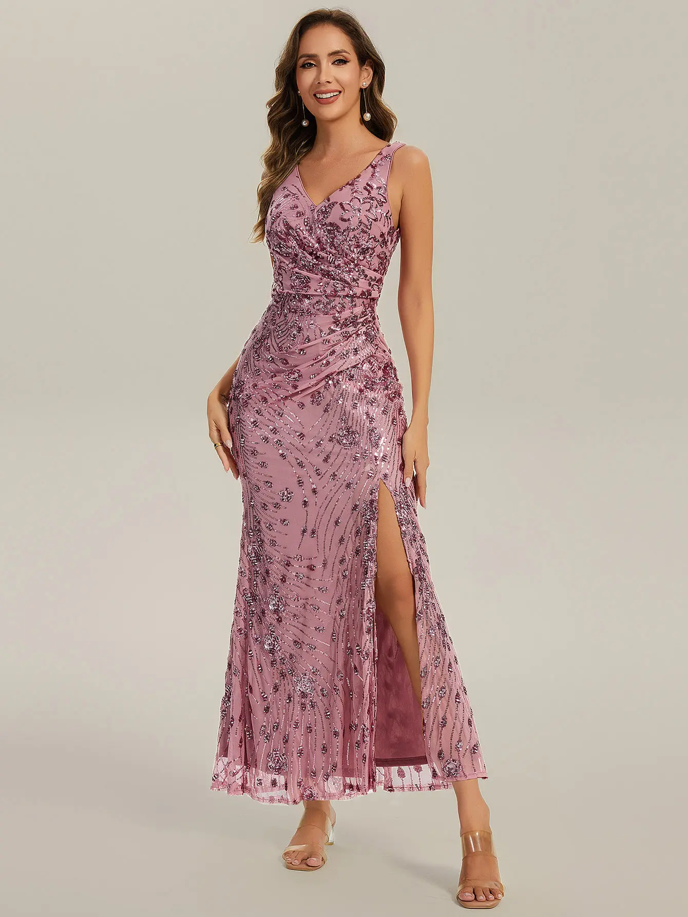 Ever-Pretty dress holiday dress ,party dress,evening dress,Sequin & Heavy - Duty Embroidered V - Neck Ever-Pretty dress holiday dress ,party dress,evening dress,Sequin & Heavy - Duty Embroidered V - Neck