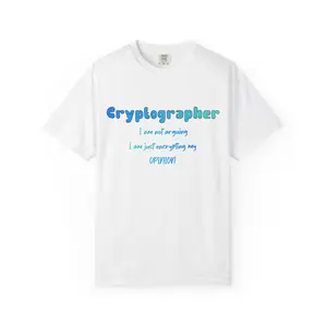 Cryptographer T-shirt Progammer T-Shirt Gift Programmer Nerdy Gift  Casual Tech Lovers Shirt  Coder tShirt Cyber Shirt Cyber Lover Crypto