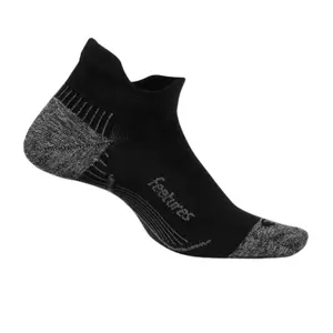 Feetures Plantar Fasciitis Relief Light Sock Cushsion No Show Black