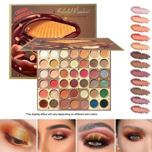 Colorful Rainbow Cream Chocolate 42 - Color Eyeshadow Palette | Richly Pigmented Matte & Glitter Shades, Irresistible Sweet Design for Creative Daily & Party Makeup Looks
