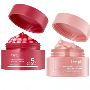 Moisturizing Collagen Capsule Cream + Niacinamide Moisture Capsule Set, Gentle Skincare Locks in Hydration, Quick Absorption, Nutrient-Rich Face Cream