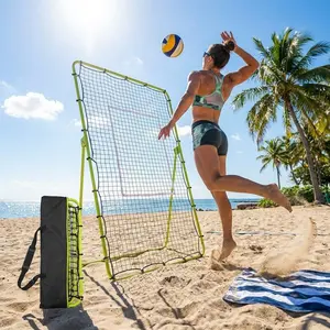 Adjustable Volleyball Rebounder Net, 7x4 ft Large Training Bounce Back Net for Bumping, Spiking & Setting – Sturdy, Multi-Angle Practice Equipment, Easy Setup & Foldable