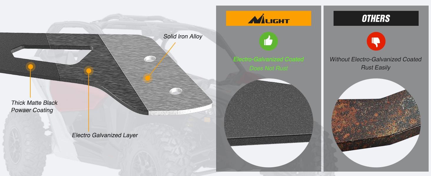 Nilight Light Bar Mounting Brackets for 50 Inch Straight Lights UTV Roof Upper Windshield Compatible with Can-am Maverick X3 MAX DS RS MR Turbo R 2017 2018 2019 2020 2021 2022 2023 2024