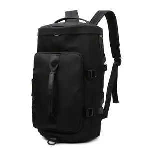 AdaProspera Multipurpose Backpack/Duffel Bag - High-Capacity, Adjustable Shoulder Strap, Unisex Design - black