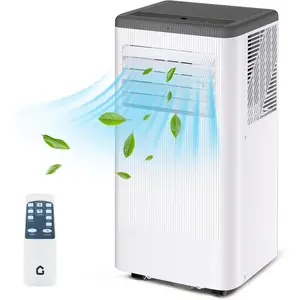 【GARVEE】8000 BTU Portable Air Conditioner, 3-in-1 Unit for Rooms up to 350 Sq.Ft with Cooling, Fan, and Built-in Dehumidifier, Quiet Operation, 2 Fan Speeds, Remote Control, Window Kit Included, White