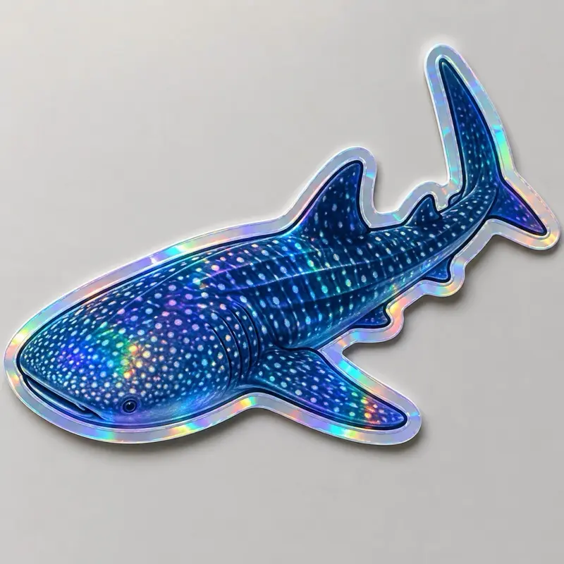 3D Whale Shark Sticker, Removable Decorative Sticker for Laptops, Water Bottles