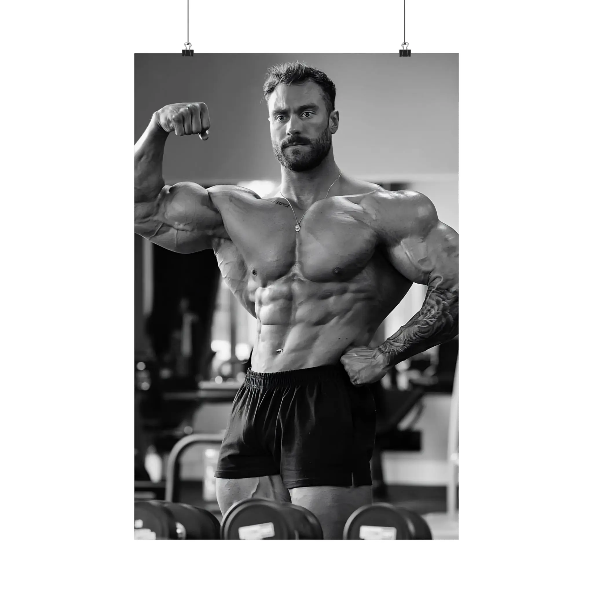 Chris Bumstead "Daddy CBUM" Thavage Mr. Olympia Champion CBUM Posing Premium Poster 8