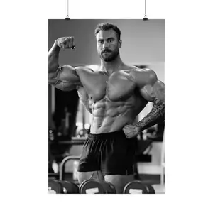 Chris Bumstead "Daddy CBUM" Thavage Mr. Olympia Champion CBUM Posing Premium Poster 8