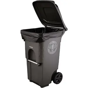 Heavy Duty Black Garbage Bags, 45 Gallon, 2.1 Mil, 100 Count, NYC BIN