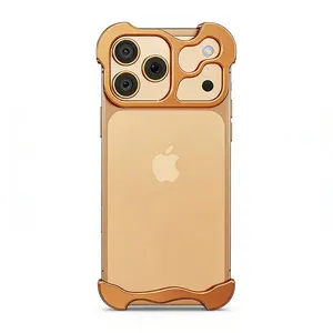 （Case & Nova. ）Aluminum Alloy Borderless Phone Case, Compatible with iPhone 17 Pro Max, 16, 15, 14, 13, 12, Shockproof Anti-Drop Cooling Protective Bumper junk designer beautiful
