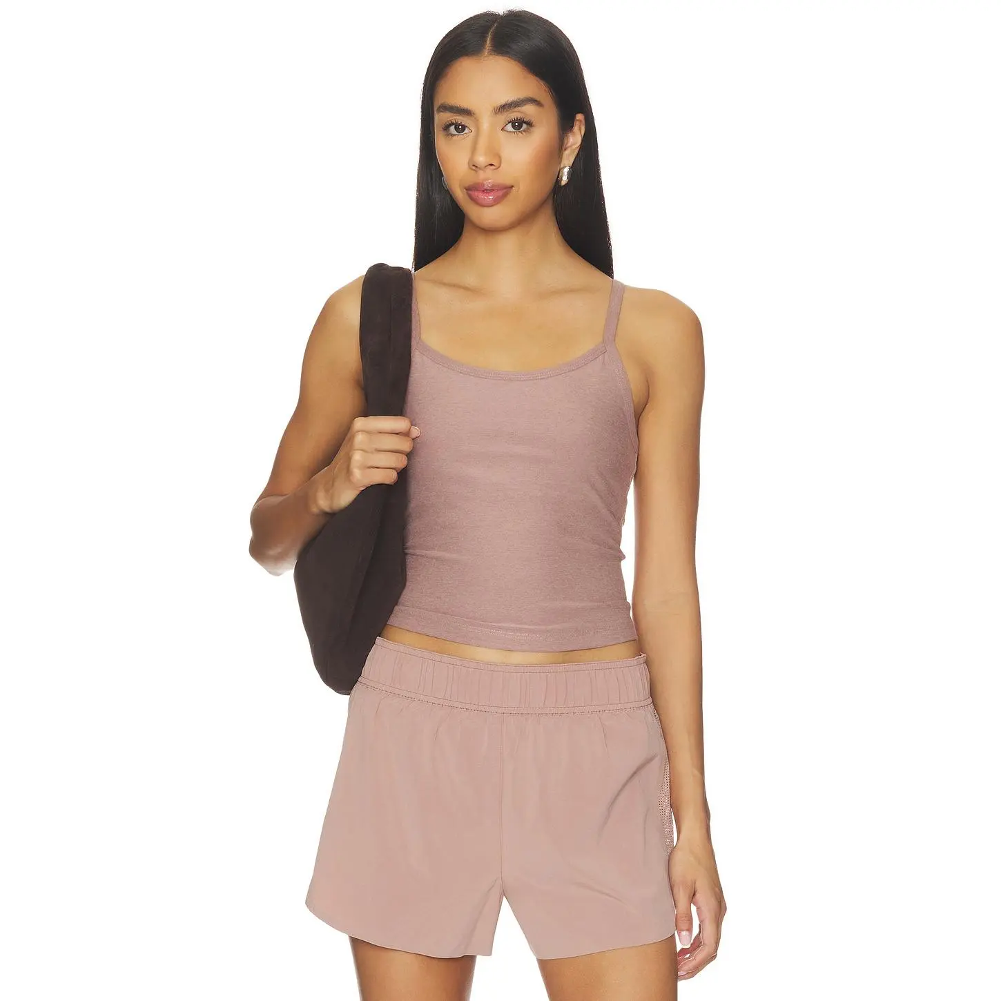 Beyond Yoga Spacedye Forever Waist Length Tank Top in Rosey Taupe