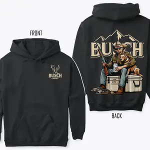 Hunter Trump With Busch Light Hoodies, Camo Hunter Trump, Hunting Dog Shirt, Hunting Season, Gift for Trump Supporter, Election 2024, Full Size