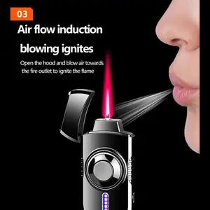 [Father's Day Gift] Voice-Activated Electronic Lighter — Exquisite Gift Box Edition for Boyfriends & Family; Stainless Steel Construction, Smart Voice Control, Windproof Design, Multifunctional Lighter (Note: Butane gas not included)