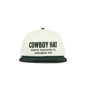 Sendero Provisions Co. Cowboy Hat Trucker Hat in Cream & Green