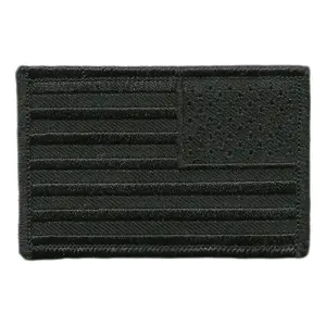 2x3" Reverse All-Black USA Flag Patch