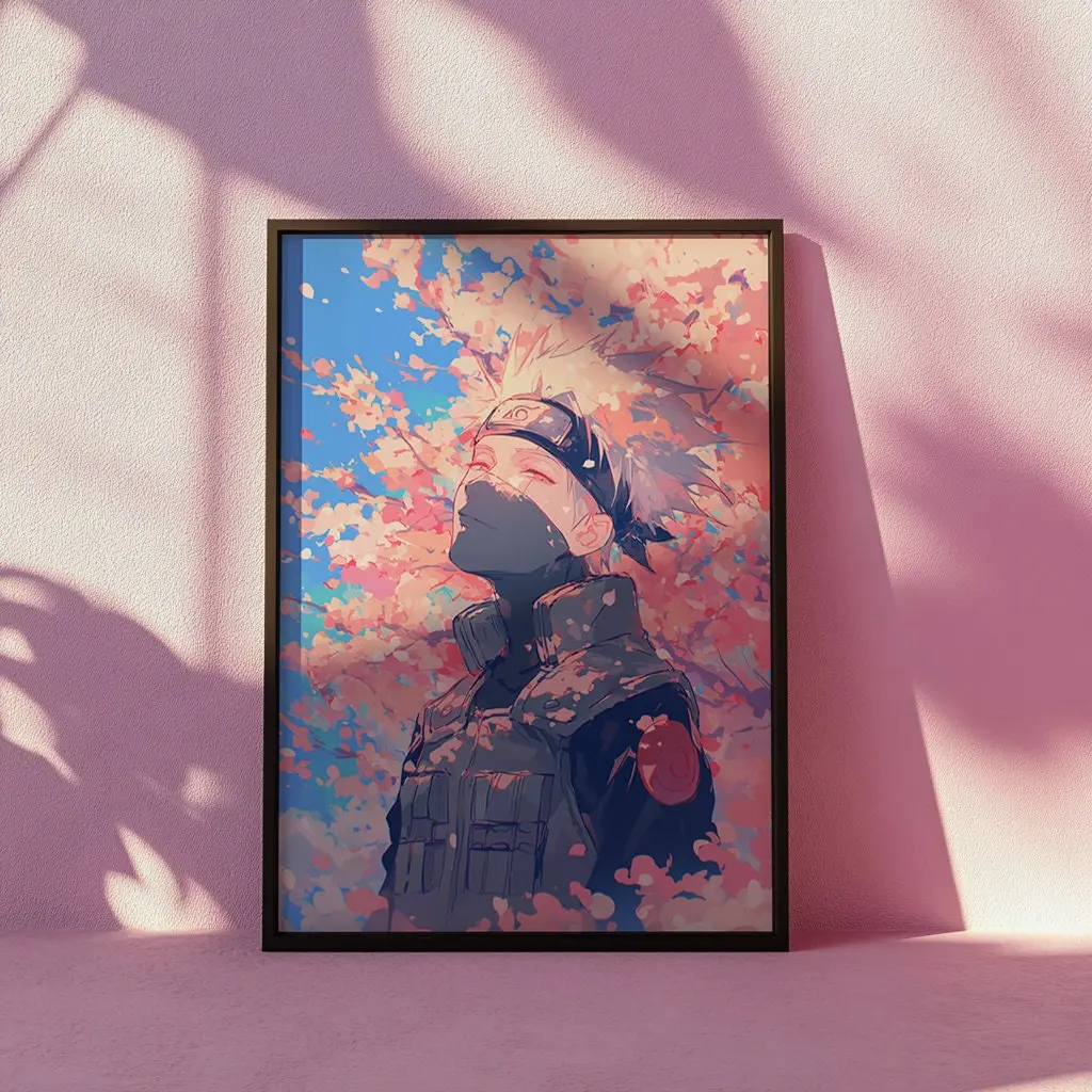Hatake Kakashi Poster Naruto Anime Print Kawaii Wall Decor Otaku Gift Japanese Manga Art Aesthetic Room Decor Copy Ninja Kakashi