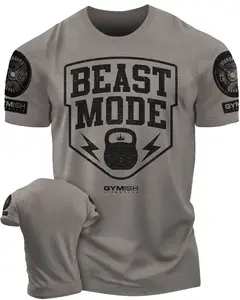 007. Beast Mode Funny Motivational Workout Gym T-Shirt for Men Athletic Fit Racing Tee