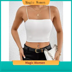 Women's Skinny Fit Polyester Fabric Knitwear Bustier Top, European and American Sexy Style with Waist Tie