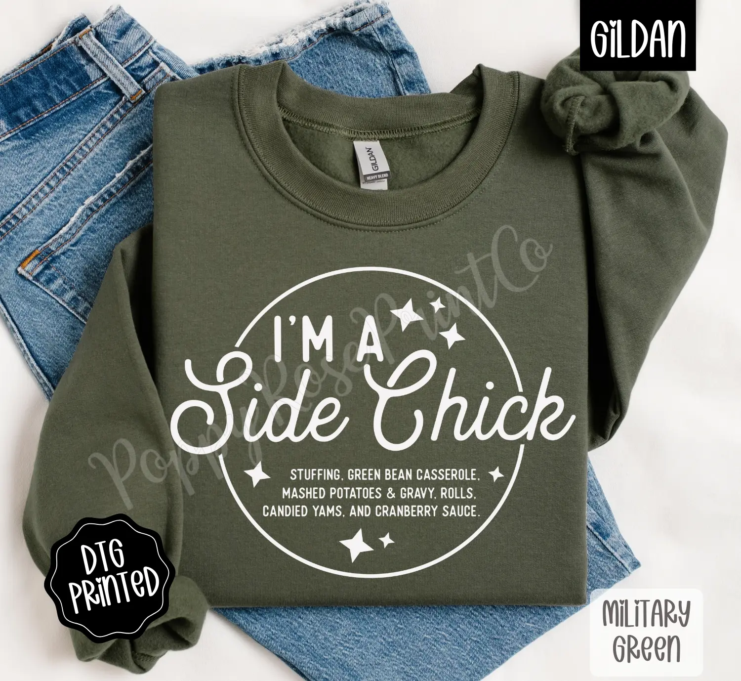 Side Chick Sweatshirt, Trendy Women's Thanksgiving Sweater
