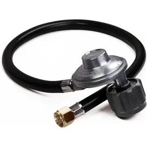 Vertical 2   Regulator and Hose Universal Grill Regulator Replacement Parts, QCC1 Hose and Regulator for  LP Gas Grill, Heater and Fire Pit Table,3/8" Female Flare Nut