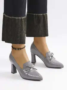 Women's Fashionable Checked Pattern Bow Decor High Heel Shoes, Elegant Heeled Shoes, Elegant Pointed Toe Heels for Party, Daily Clothing Decor for Women & Girls, Footwear