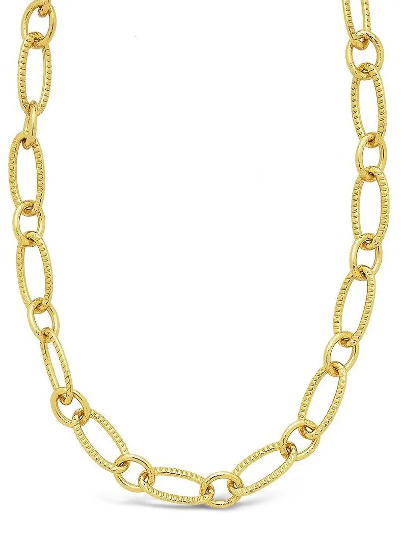 Textured Oval Link Chain Textured Oval Link Chain