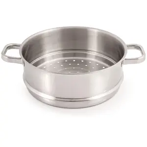 BergHOFF Belly Shape 18/10 Stainless Steel 9.5"Steamer BergHOFF Belly Shape 18/10 Stainless Steel 9.5"Steamer