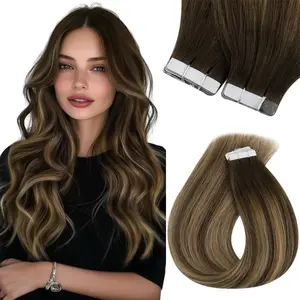 Sunny Tape in Hair extension Girl hair Tape  - Hot Color Real Human Hair invisible Tape Natural Straight 12inch-28inch，50G, 20pcs/pack Holiday gifts ##TikTokShop