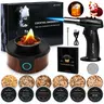 Electric Cocktail Smoker Kit - Cocktail Maker, Home Bar Accessories, Thick Smoke for Rich Flavor, 6 Flavors Wood Chips, Drink Infuser for Old Fashioned Bourbon Whiskey, Valentine's Day Gifts for Men (Without Butane)
