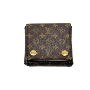 Pre-owned Louis Vuitton Canvas Small Leather Goods Monogram Folding Jewelry Case