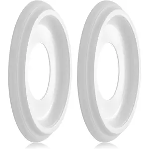2Packs Molded Nylon Ceiling Medallion for Light Fixtures and Ceiling Fans, 9.8"OD x 4"ID x 0.94"P (Fits Canopies up to 7-1/4") White
