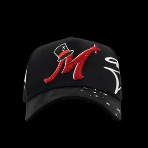 Thirty One Hats x El Mago Snapback Cap – A black street-style baseball cap with a 3D El Mago logo, a sturdy crown, and adjustable sizing, suitable, for men and women