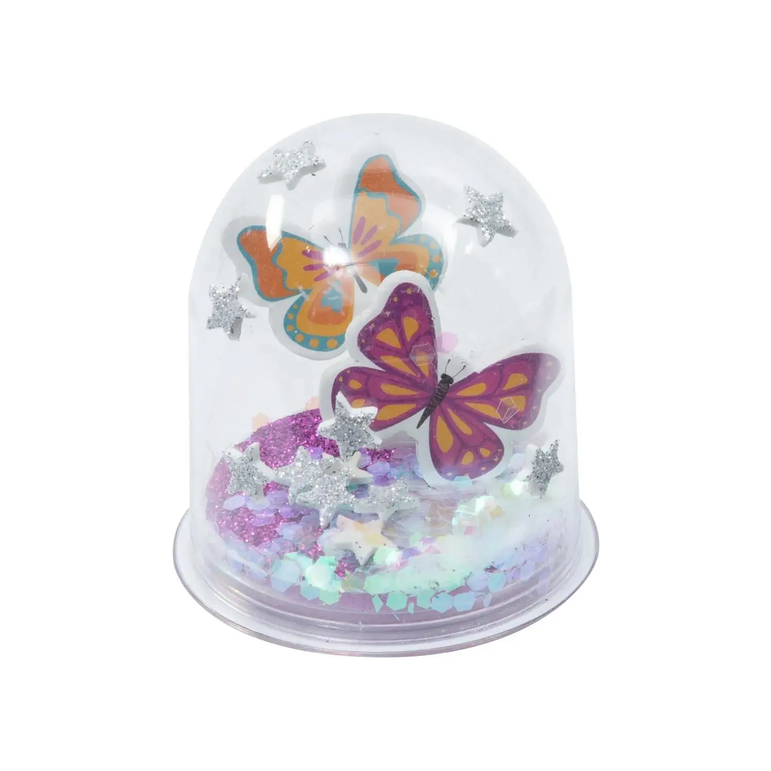 Butterfly Glitter Snow Globe Craft Kit - Makes 12, Spring, Craft Kits, 12 Pieces
