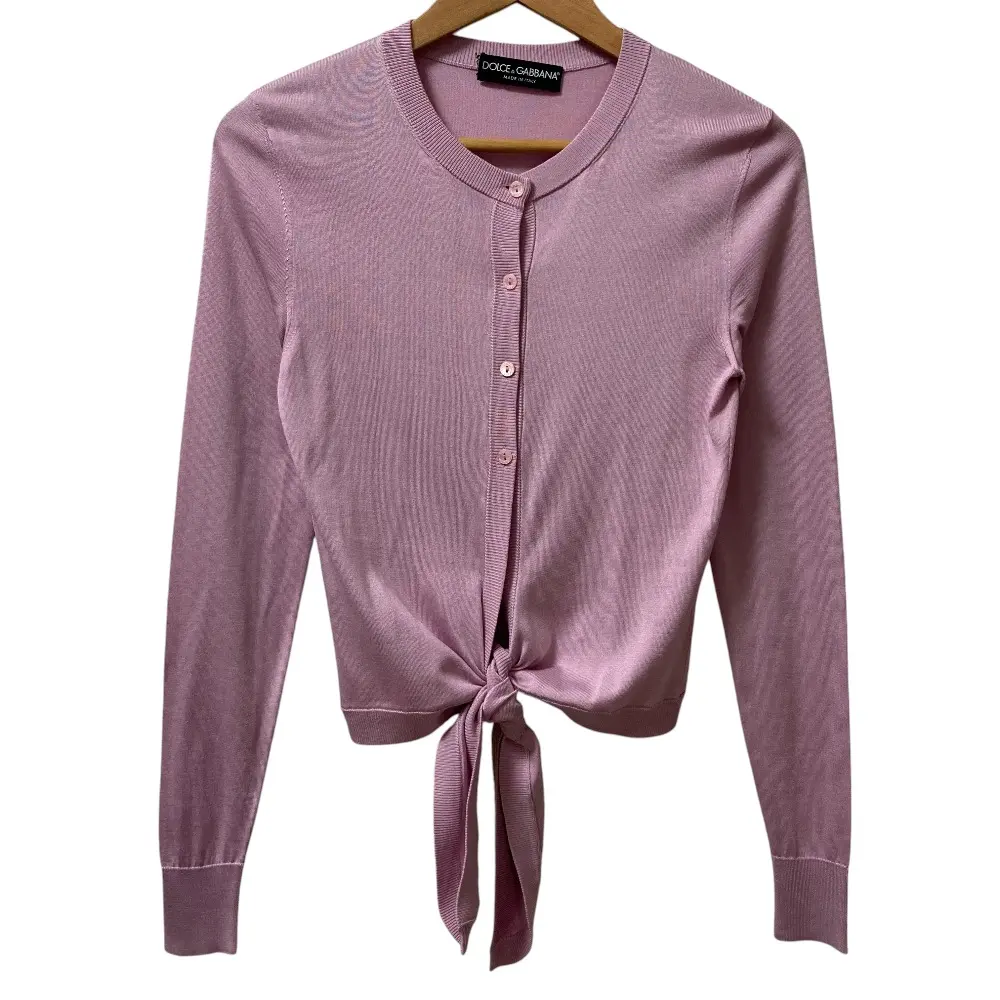 Pre-owned DOLCE & GABBANA Silk Small Leather Goods Dolce&Gabbana Cardigan